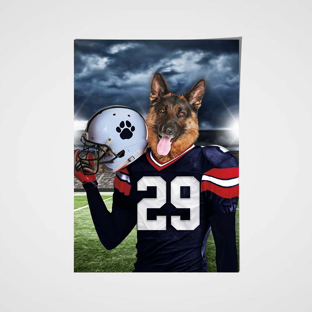 New England Fan Custom Pet Portrait - Noble Pawtrait