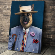 New in Town Custom Pet Portrait Canvas - Noble Pawtrait