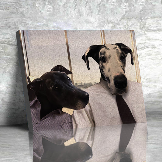 The Office Sweetheart Custom Pet Portrait Canvas - Noble Pawtrait