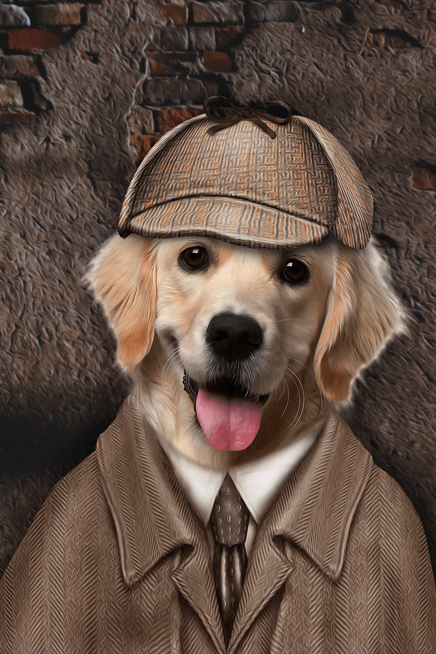 The Detective Paw Custom Pet Portrait Digital Download - Noble Pawtrait