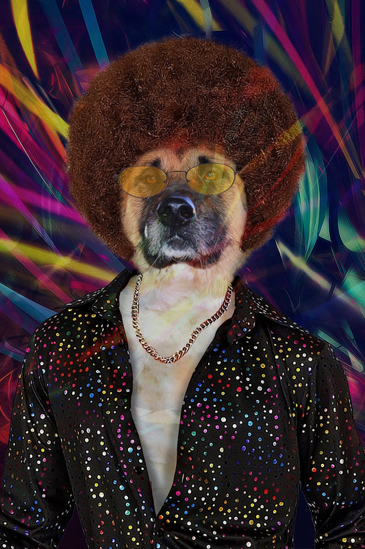 The Disco Star Custom Pet Portrait Digital Download - Noble Pawtrait