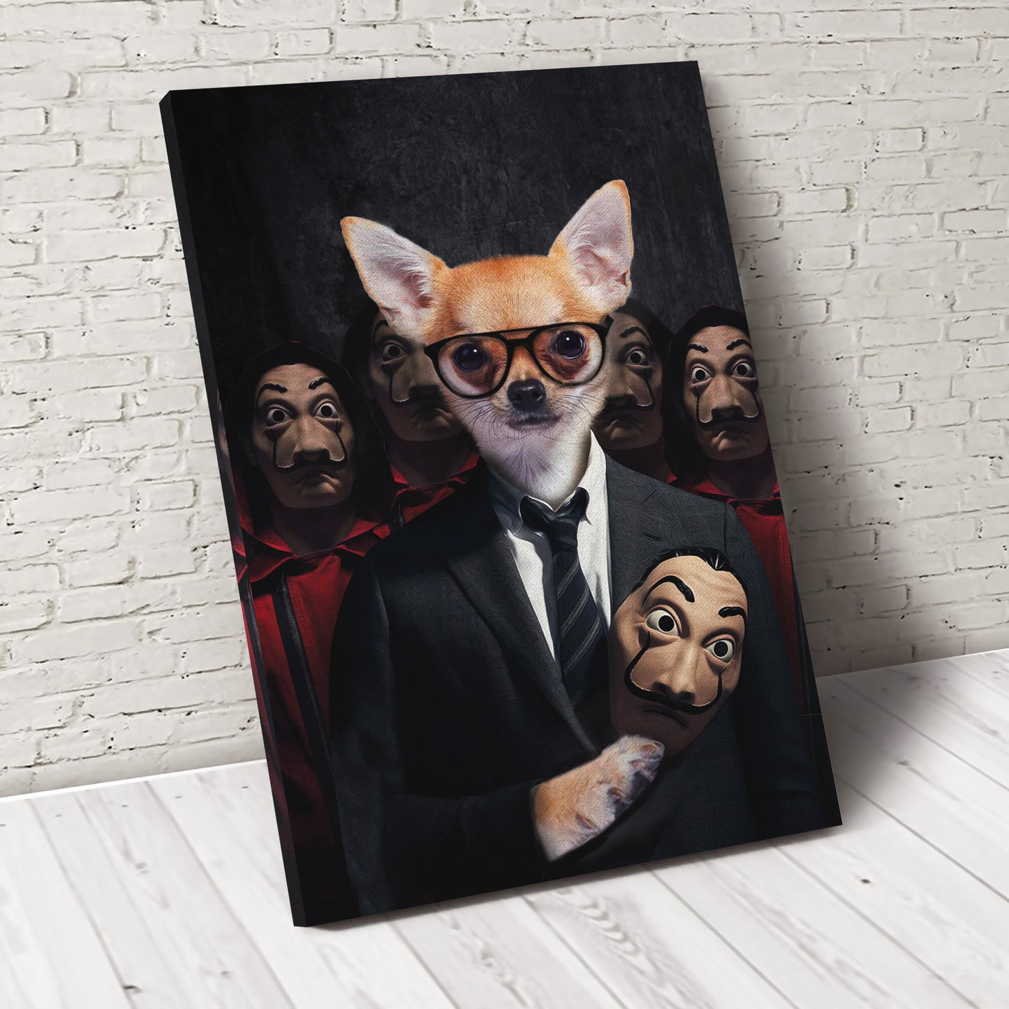 Pawfessor Money Paw Custom Pet Portrait Canvas - Noble Pawtrait