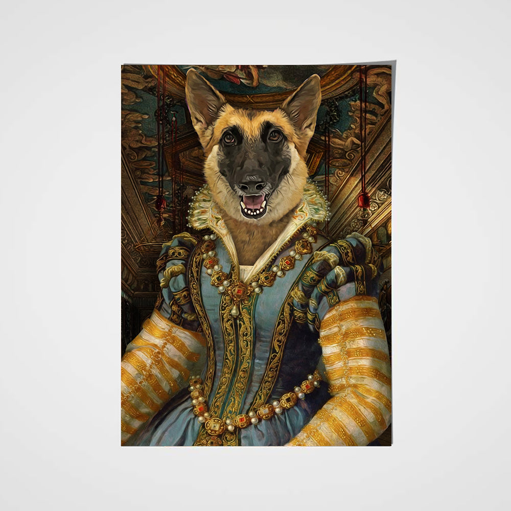 The Persia Princess Custom Pet Portrait Poster - Noble Pawtrait