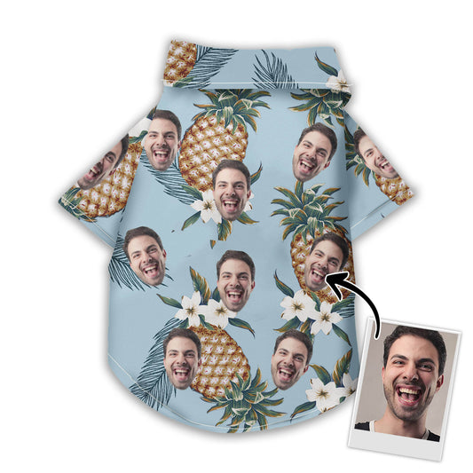 Chemise hawaïenne personnalisée pour motif ananas pour animaux de compagnie