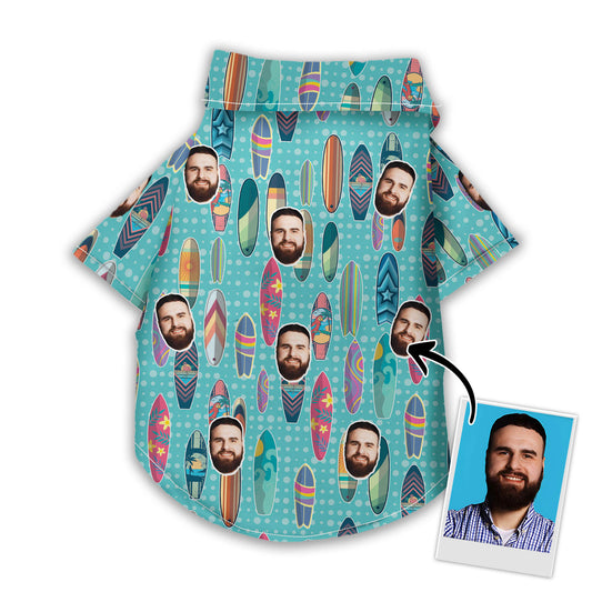 Custom Hawaiian Shirt For Pet Surf Pattern