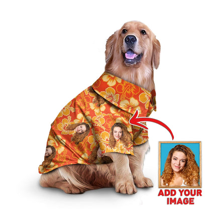 Custom Hawaiian Shirt For Pet Neon-Orange Pattern