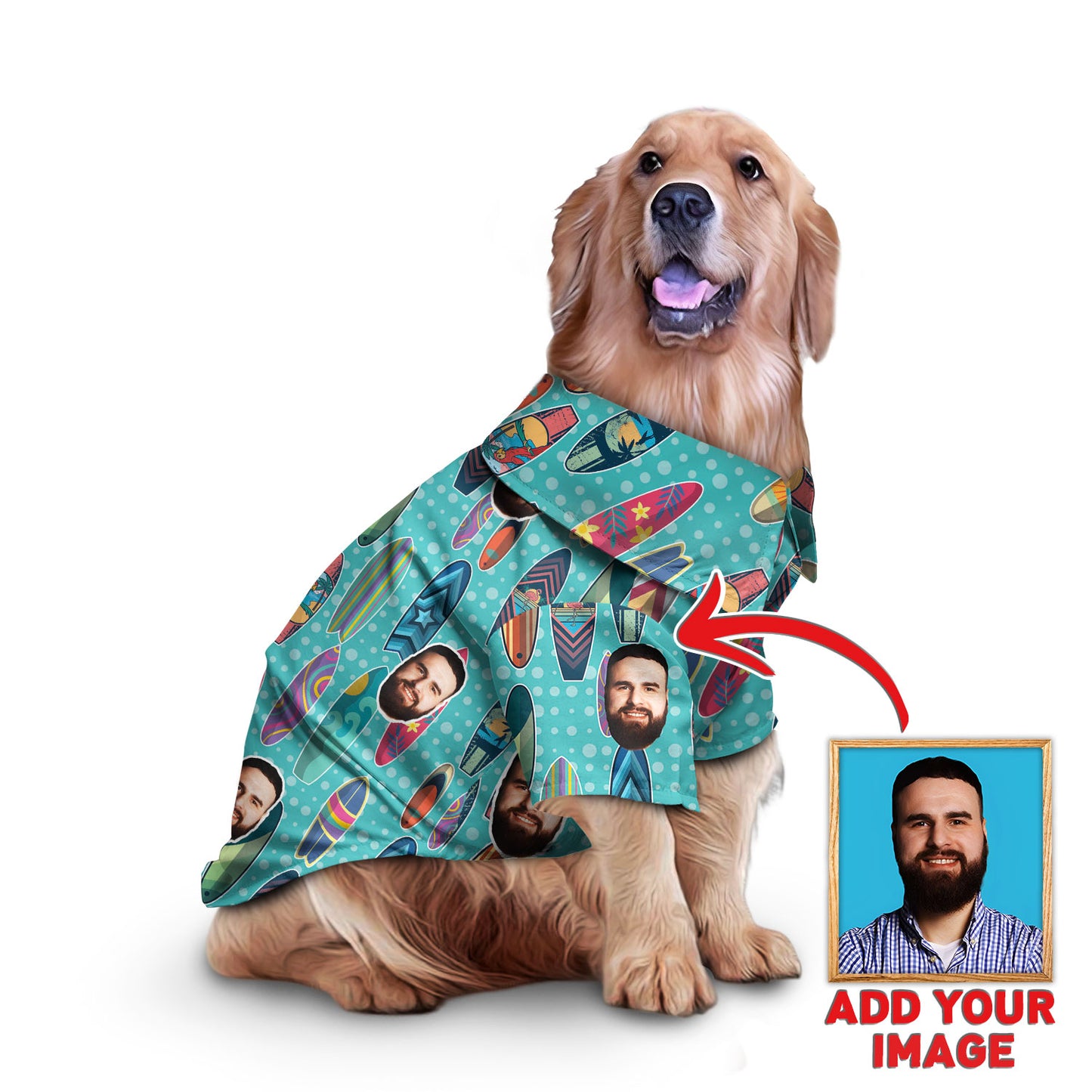 Custom Hawaiian Shirt For Pet Surf Pattern