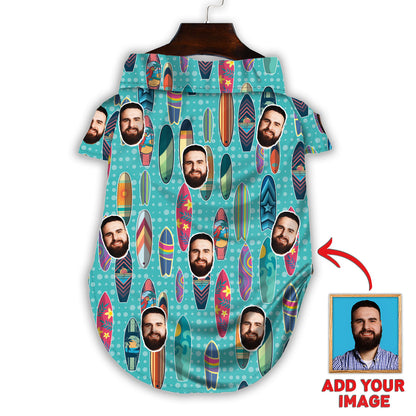 Custom Hawaiian Shirt For Pet Surf Pattern