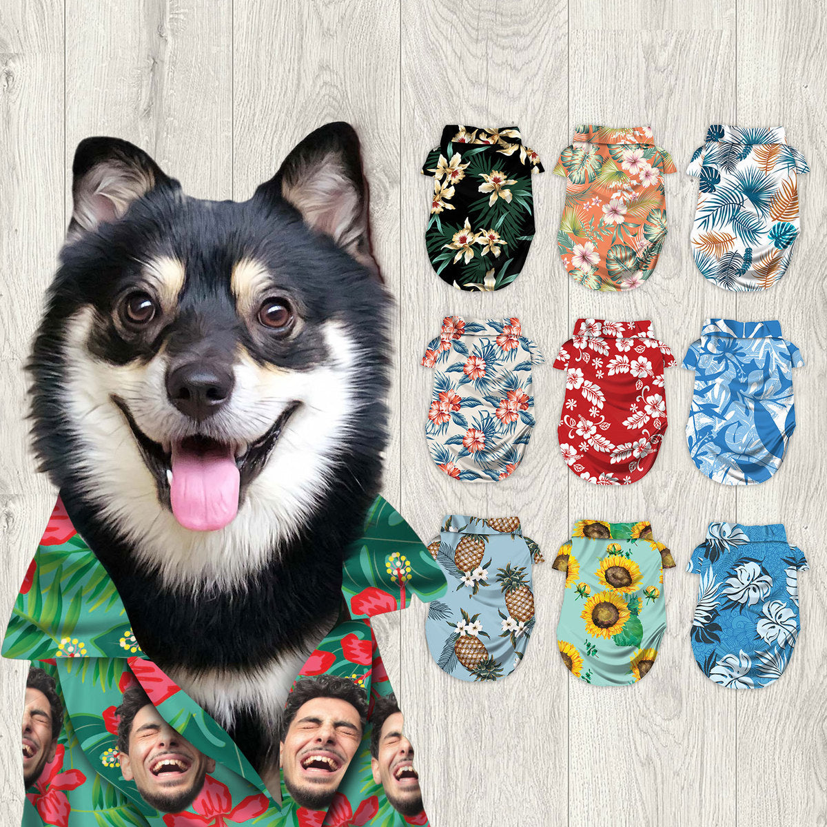 Custom Hawaiian Shirt For Pet Red And Green Pattern