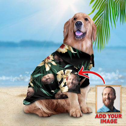 Custom Hawaiian Shirt For Pet Floral and Dark Green Pattern