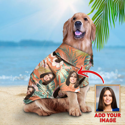 Custom Hawaiian Shirt For Pet Orange Pattern