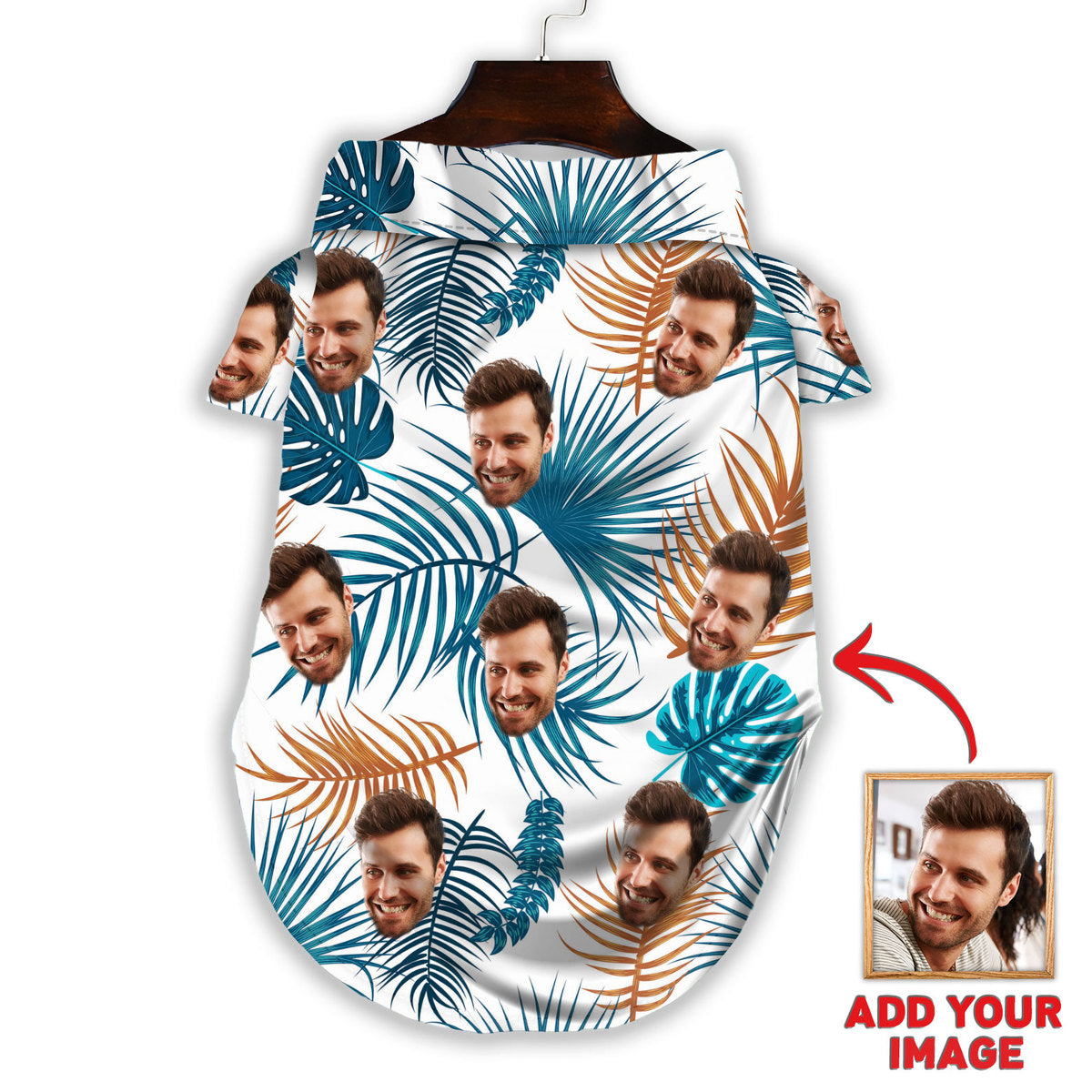 Custom Hawaiian Shirt For Pet White Pattern