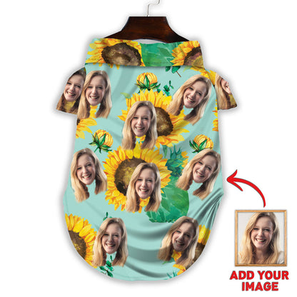 Custom Hawaiian Shirt For Pet Sunflower Pattern