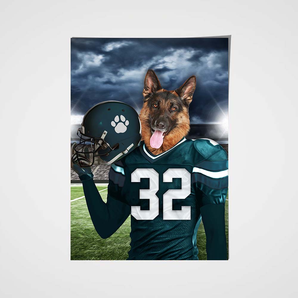 Philadelphia Eagles Fan Custom Pet Portrait - Noble Pawtrait