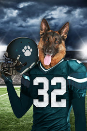 Philadelphia Eagles Fan Custom Pet Portrait - Noble Pawtrait