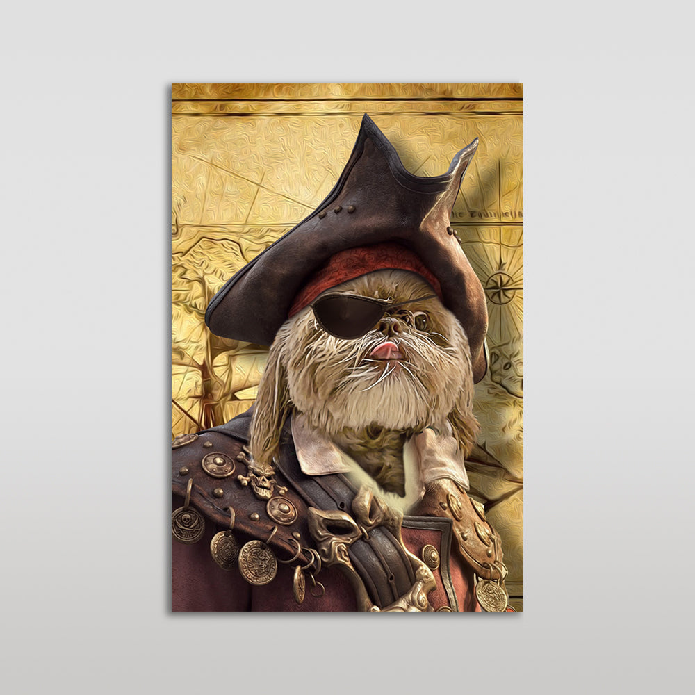 The Pirate Custom Pet Portrait Poster - Noble Pawtrait