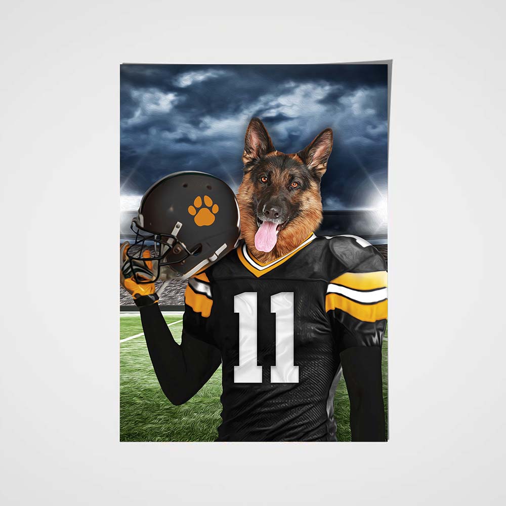 Pittsburgh Fan Custom Pet Portrait - Noble Pawtrait