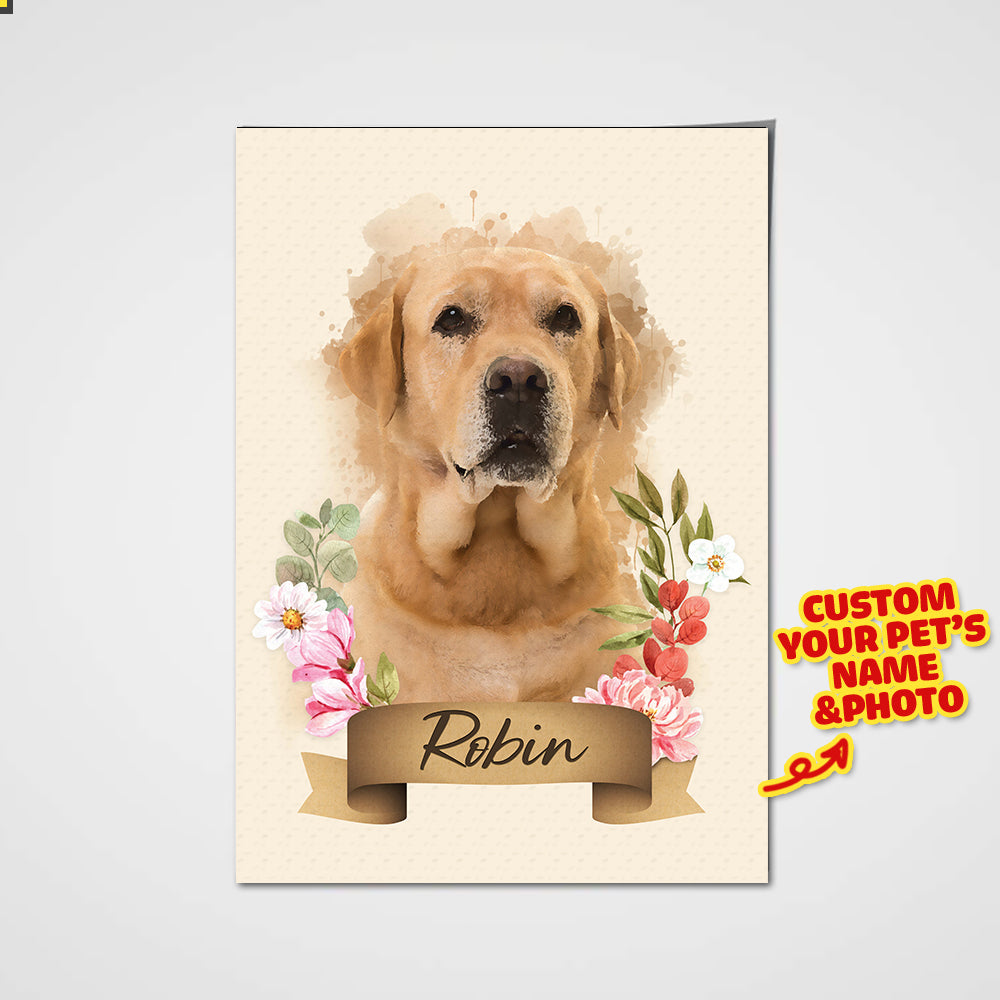 The Memorable Paw Custom Pet Portrait Poster - Noble Pawtrait