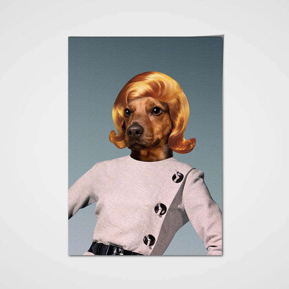 Classy Lady Custom Pet Portrait Poster - Noble Pawtrait
