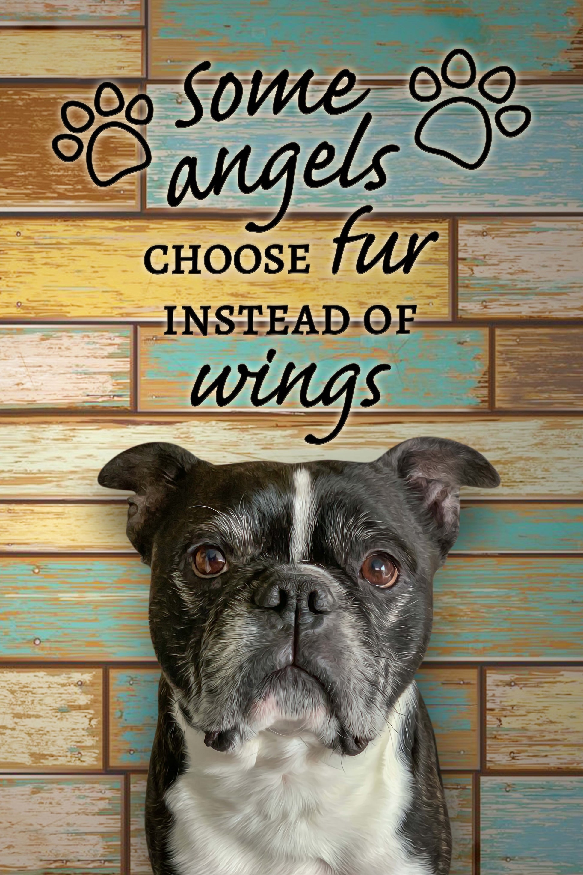 Fur Angel Custom Pet Portrait Digital Download - Noble Pawtrait