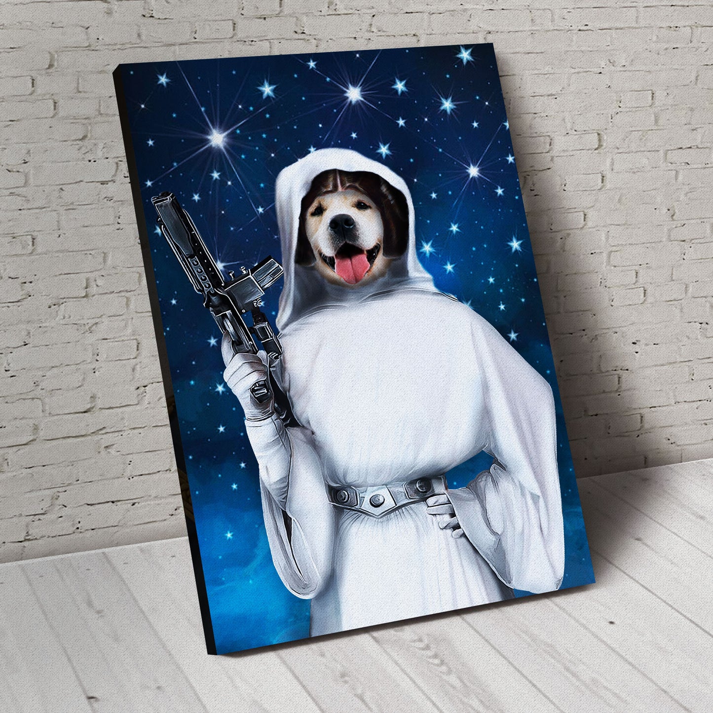 Princess of the Galaxy Custom Pet Portrait Canvas - Noble Pawtrait