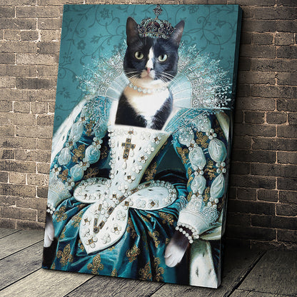 The Queen Custom Pet Portrait Canvas - Noble Pawtrait