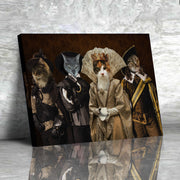 The Queen and Her Guards Custom Pet Portrait - Noble Pawtrait