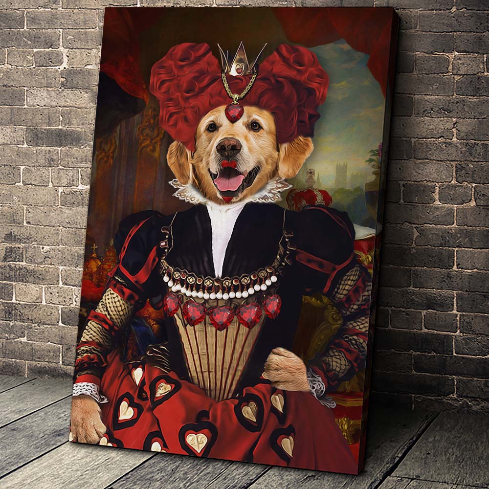 The Red Queen Custom Pet Portrait - Noble Pawtrait