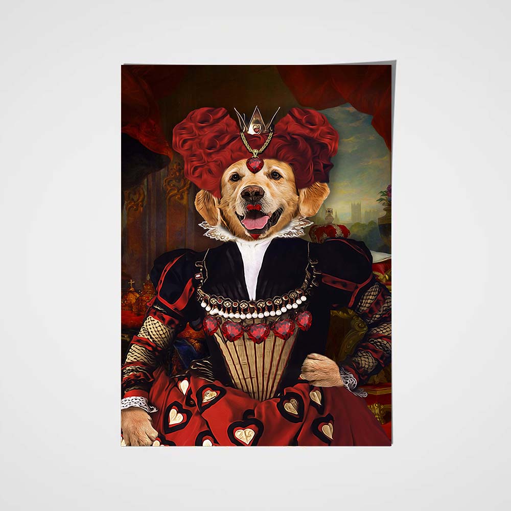 The Red Queen Custom Pet Portrait Poster - Noble Pawtrait