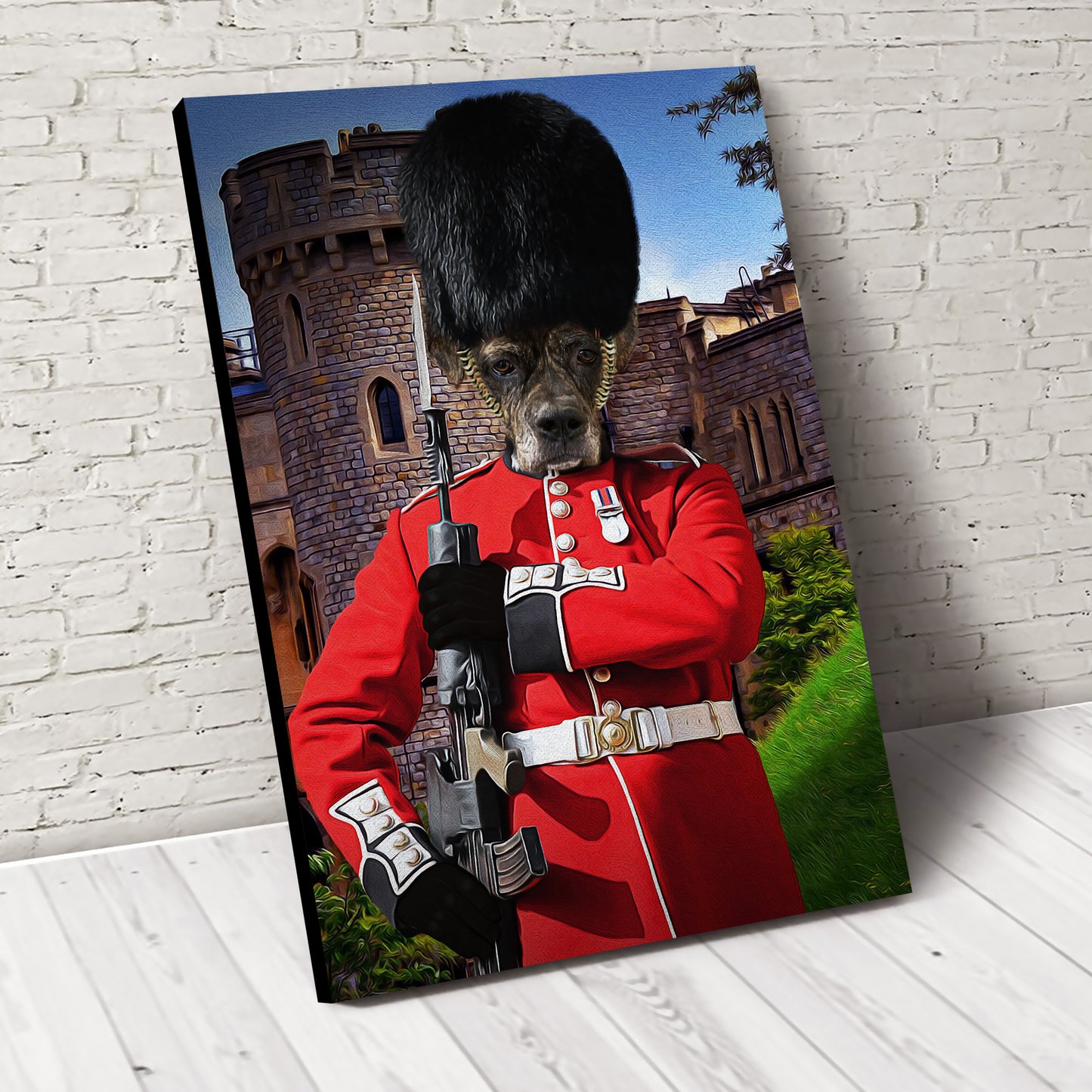 Royal Guard Custom Pet Portrait Canvas - Noble Pawtrait