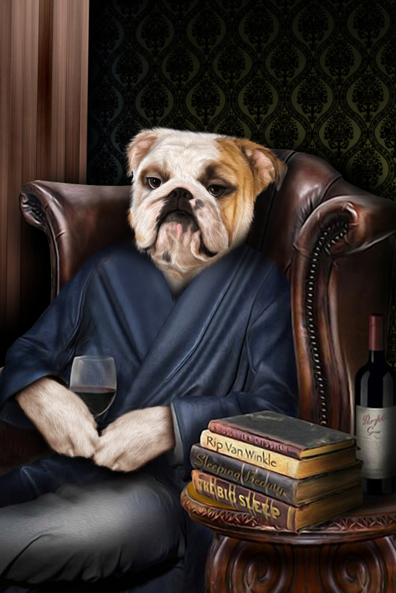 The Philosopher Custom Pet Portrait - Noble Pawtrait