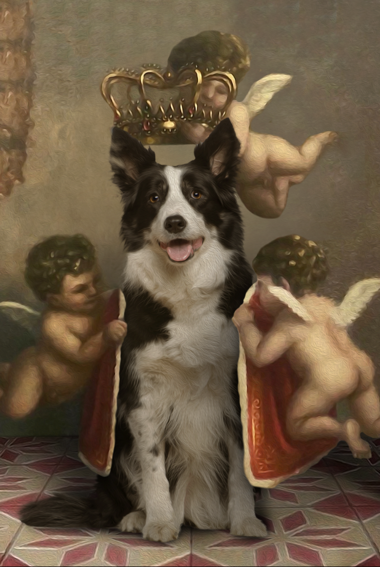 The Royal Angel Custom Pet Portrait - Noble Pawtrait