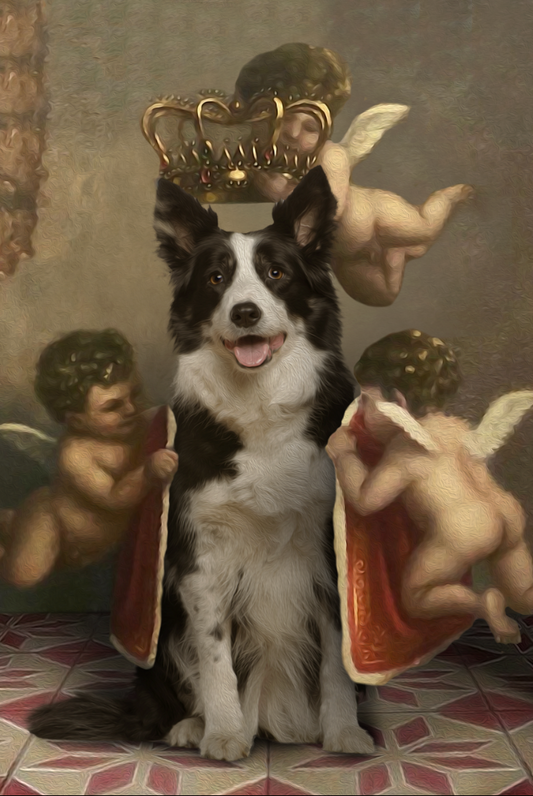 The Royal Angel Custom Pet Portrait Digital Download - Noble Pawtrait