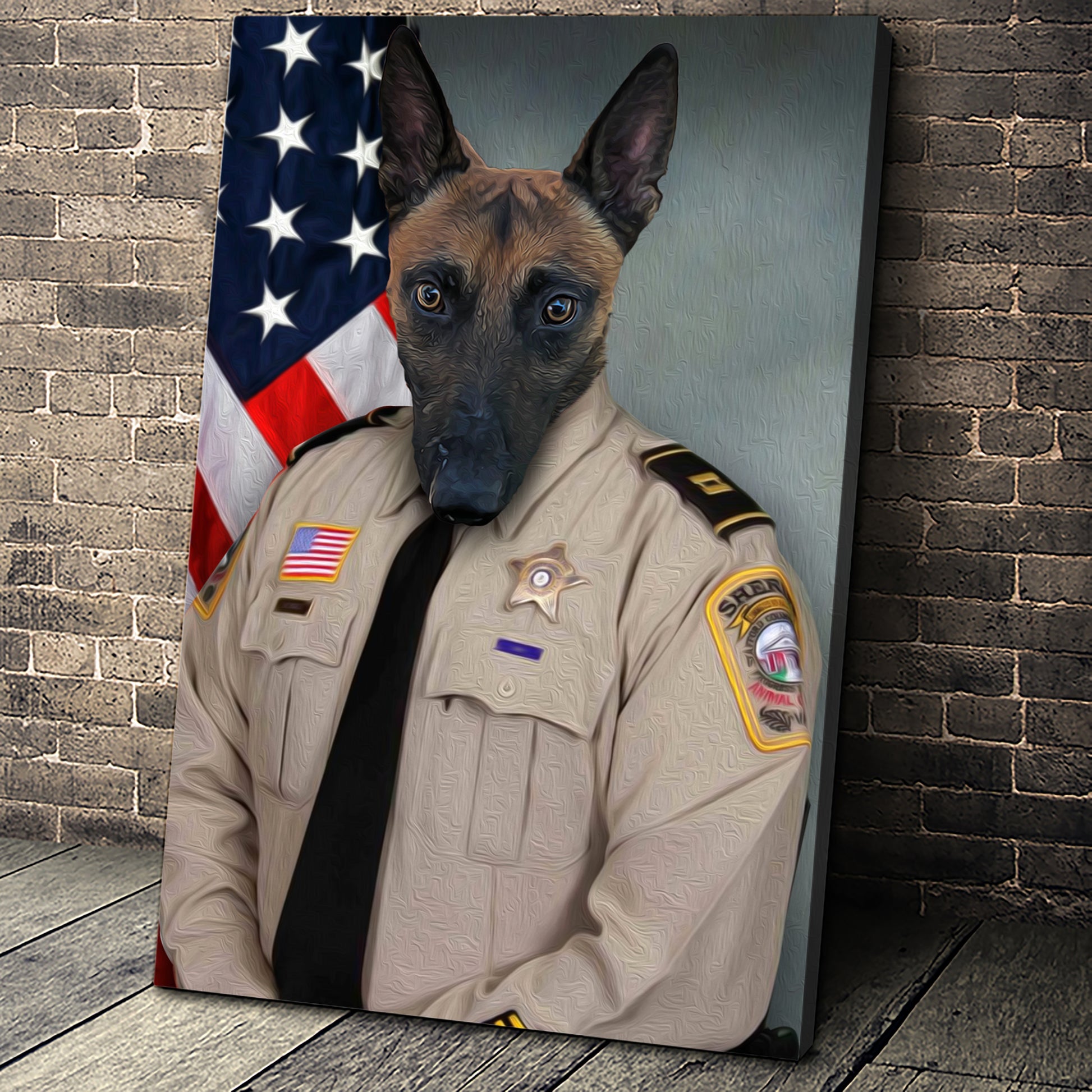 The Sheriffs Officer Custom Pet Portrait - Noble Pawtrait