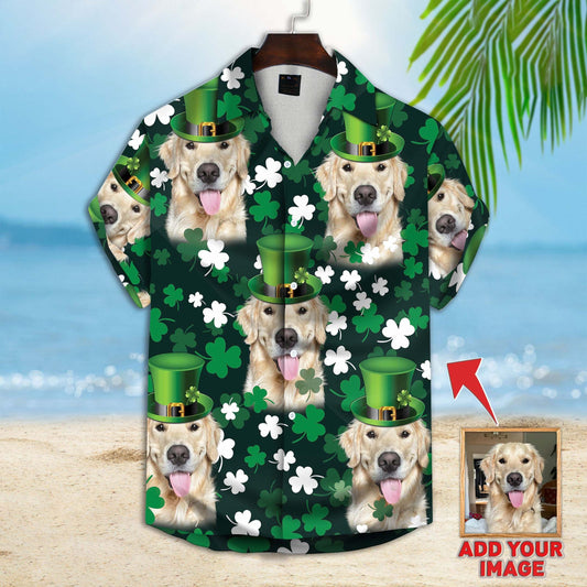 Chemise hawaïenne à manches courtes à motif St Patrick personnalisé 02