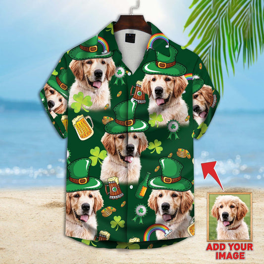 Custom St Patrick Pattern Short-Sleeve Hawaiian Shirt 03