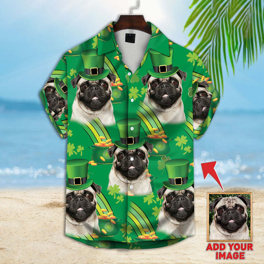 Chemise hawaïenne à manches courtes à motif St Patrick personnalisé 04