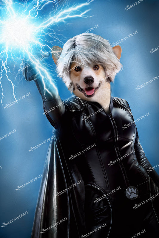 Storm Pawer Custom Pet Portrait Digital Download - Noble Pawtrait