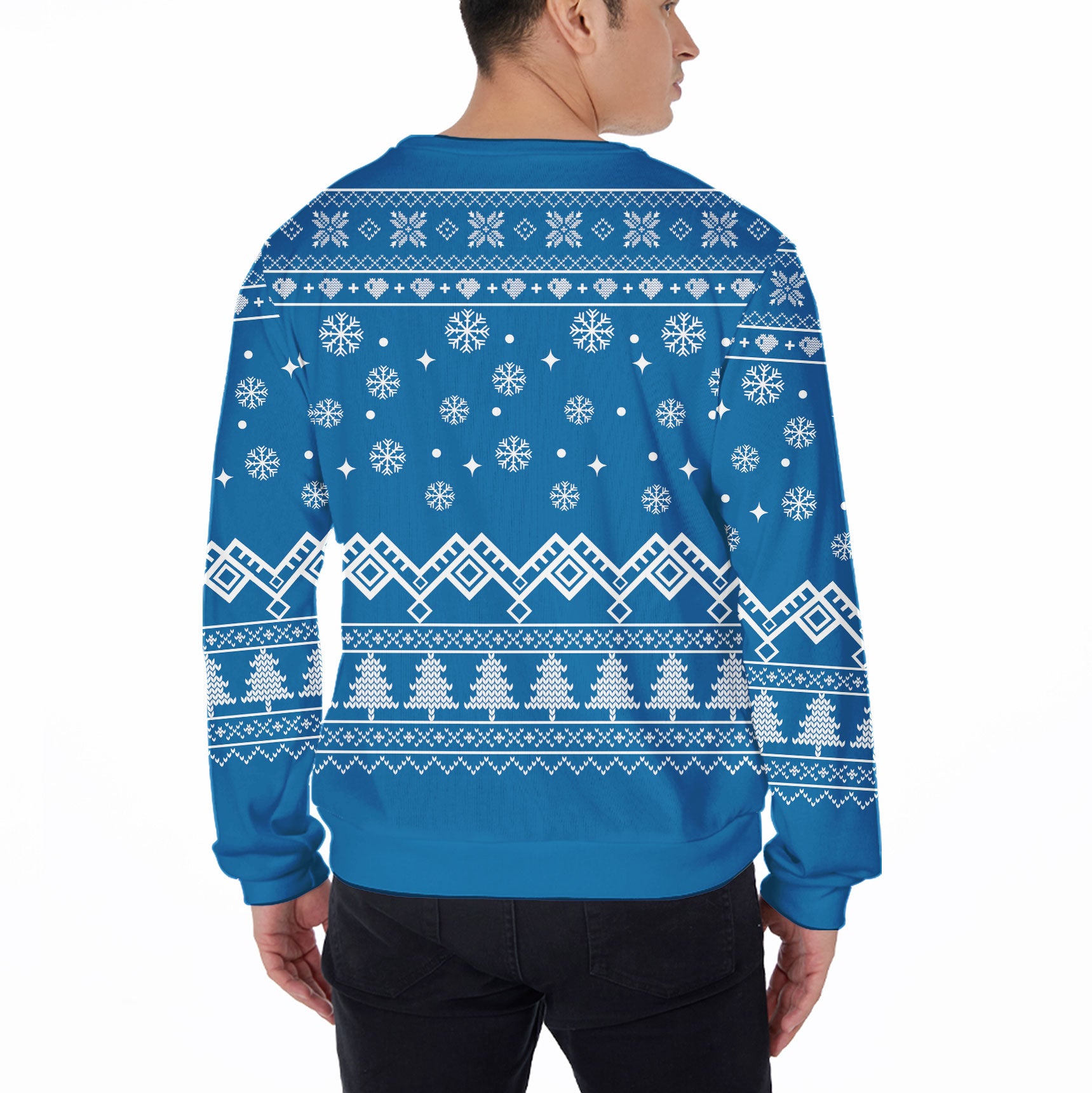 Ugly christmas sweater on sale blue