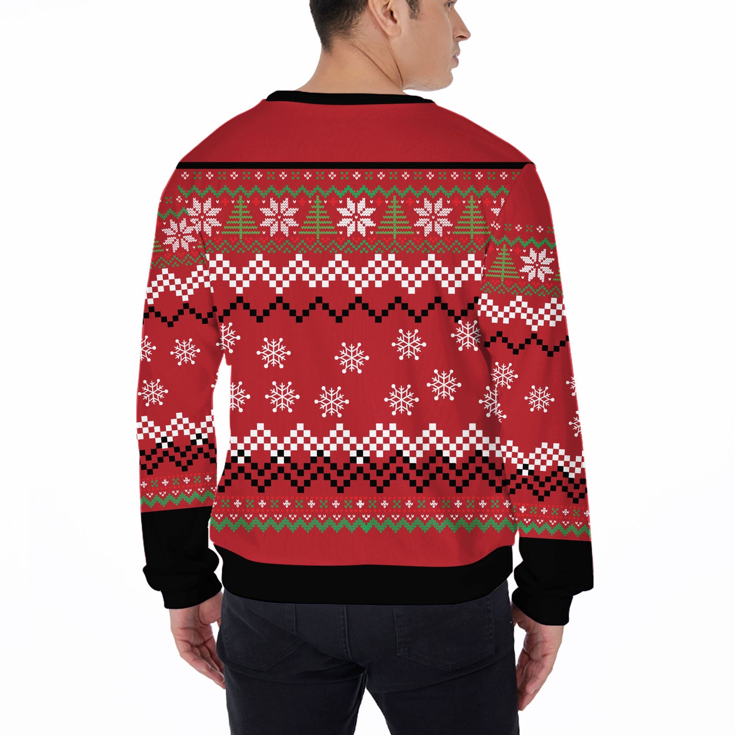 Ugly Sweater All Over Print Custom Snowman Red Color