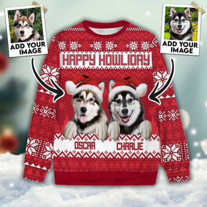 Ugly Sweater All Over Print Custom Happy Howliday (Rose Color)