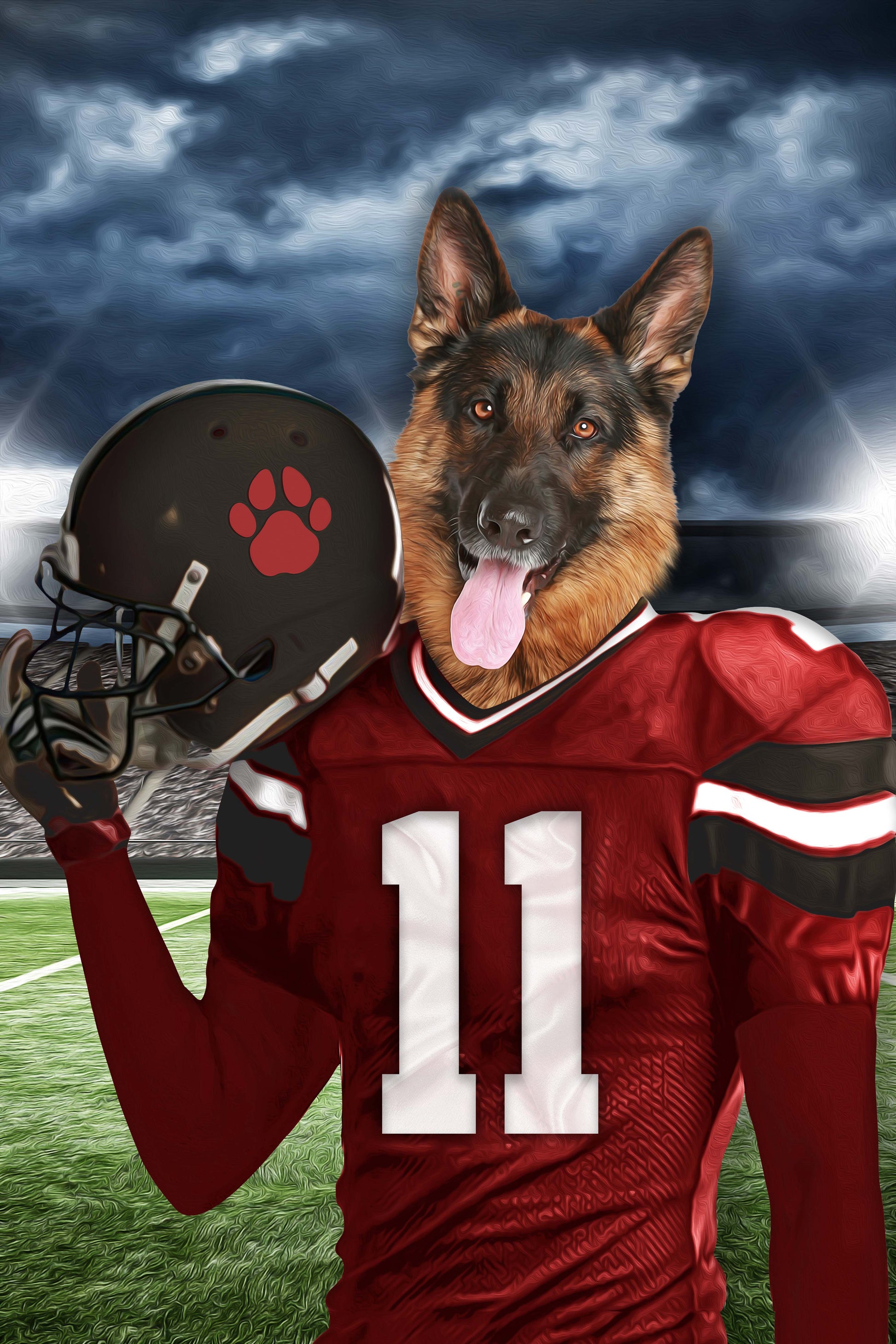 Custom American Football Jersey Pet Portrait . Custom Tampa 