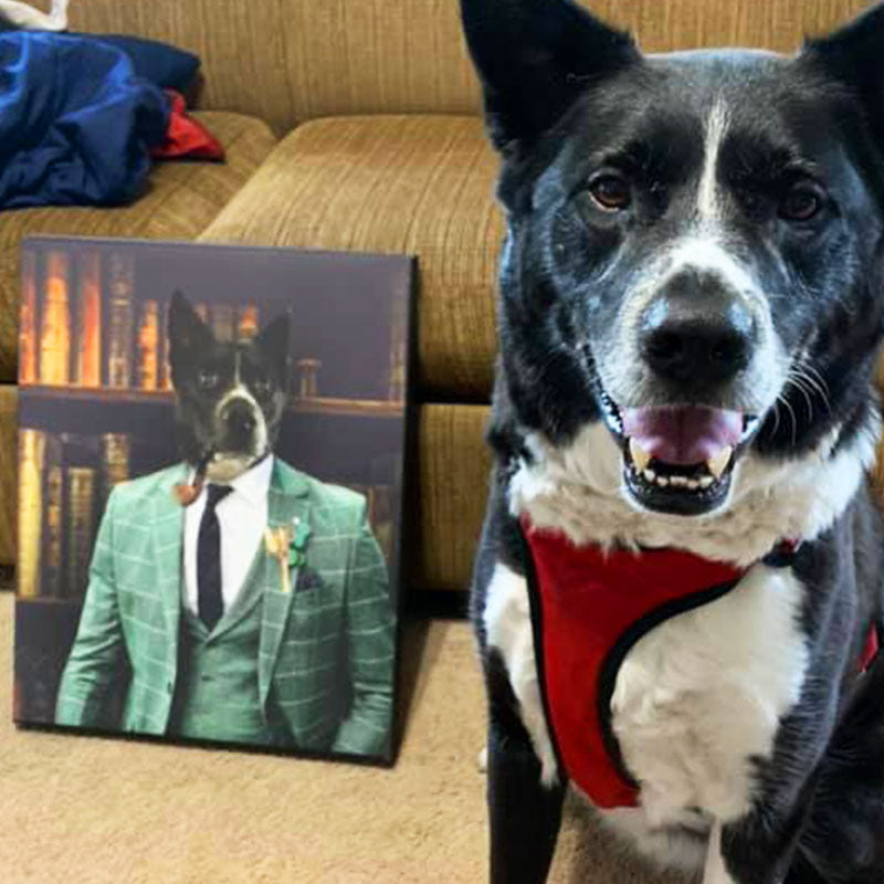 The Gentleman Custom Pet Portrait - Noble Pawtrait