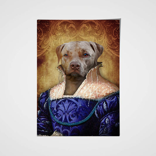 The Ambassadress Custom Pet Portrait Poster - Noble Pawtrait