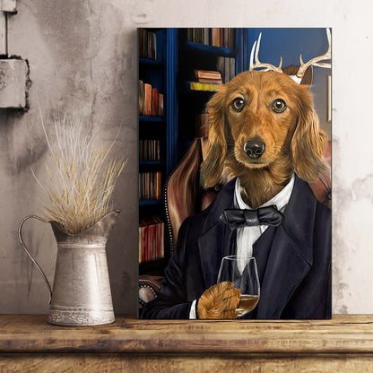The Attorney Custom Pet Portrait Canvas - Noble Pawtrait