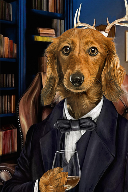 The Attorney Custom Pet Portrait - Noble Pawtrait