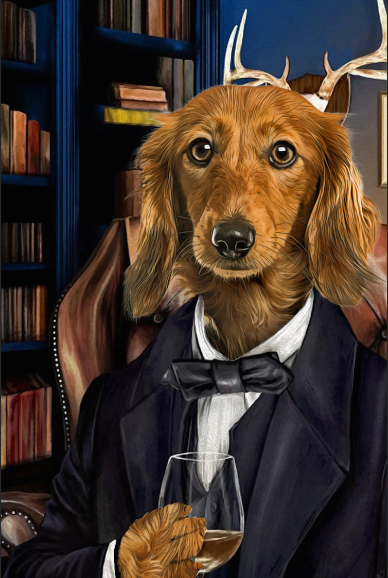 The Attorney Custom Pet Portrait Digital Download - Noble Pawtrait