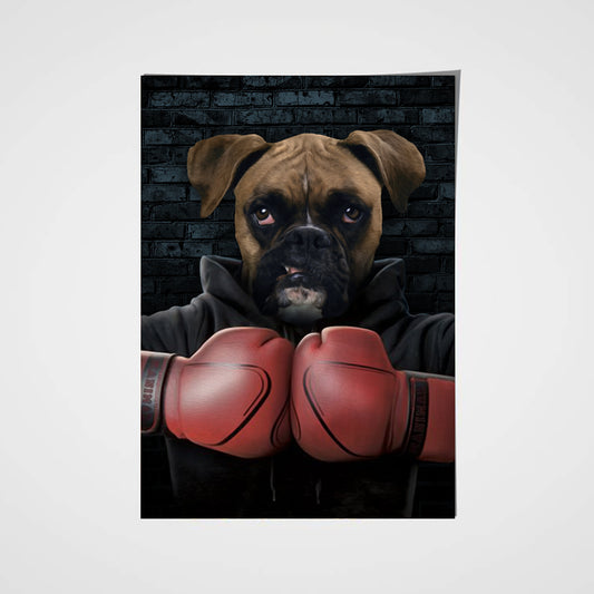 The Boxer Custom Poster Pet Portrait - Noble Pawtrait