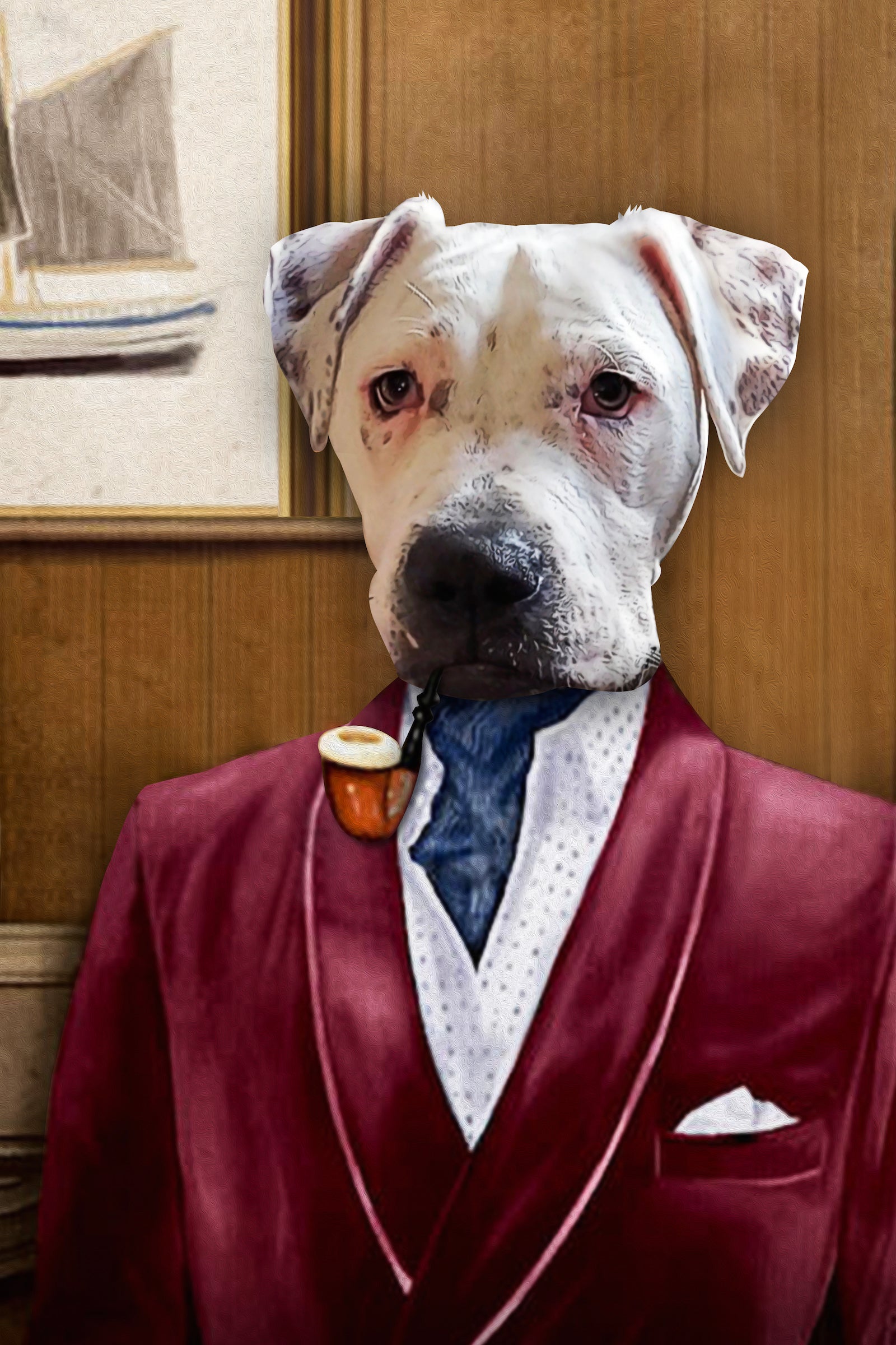 The Business Man Custom Pet Portrait Poster - Noble Pawtrait