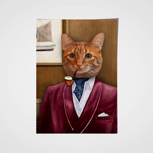 The Business Man Custom Pet Portrait Poster - Noble Pawtrait
